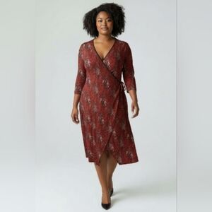 Ashley Stewart Dress Asymmetrical Snake Print Size 26